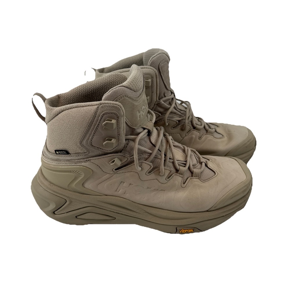 HOKA Kaha 3 GTX Hiking Boots Men 11.5 D Gore-Tex Waterproof Vibram Tan